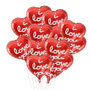 Factory Wholesale 20 Inch Spanish Te Amo 18inch heart shape foil balloon red I Love You printing balloons for Valentine day