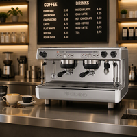 Nieuwe commerciële hoogwaardige desktop espresso koffiemachine met dubbele groep, 15 bar, semi-automatisch voor restaurants