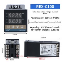 Pengontrol Suhu Cerdas XRKC PID REX-C100 K M*AN 100-240VAC Termostat Industri untuk Mesin Pengemasan