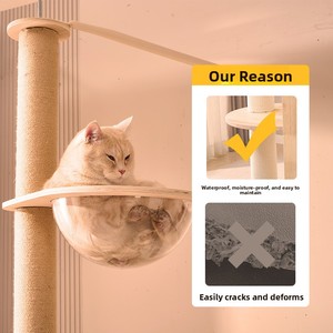 Modern <b>Cat</b> Tree with Sisal <b>Scratching</b> <b>Post</b> and Transparent Ball Perch Durable Indoor <b>Cat</b> Playground for <b>Cats</b> - Product Image 1