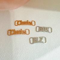 Boucle de chaussure personnalisée avec nom, clips métalliques pour lacets avec logo personnalisé, attache de nom pour chaussures, étiquette de chaussure