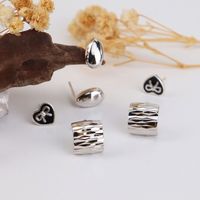 Chris april Boucles d'oreilles créoles simples en forme de C en argent sterling 925 pour femme