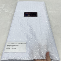 NI.AI Nouveau tissu en dentelle de mousseline de haute qualité, dentelle brodée avec des pierres pour robe de mariée ou de soirée pour femmes