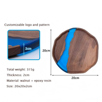 Nouvelle assiette de service rectangulaire en bois de noyer et d'acacia, plateau à collation et à thé, design moderne et luxueux, écologique, qualité alimentaire, durable