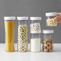Bouteille de conservation alimentaire en verre hermétique ANYA avec logo personnalisé, couvercle scellé, pot à céréales, boîte de rangement pour la cuisine, récipient de stockage alimentaire