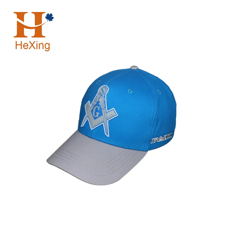 Benutzer definierte Herren Gummi Patch/Abzeichen Freimaurer Baseball kappe Shenzhen zweifarbige Baseball mützen Hüte