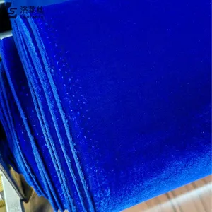 Cheap High Quality Customized Color Spun Velvet Brushed Polyester Spandex Pleuche Velvet Fabric For Clothes