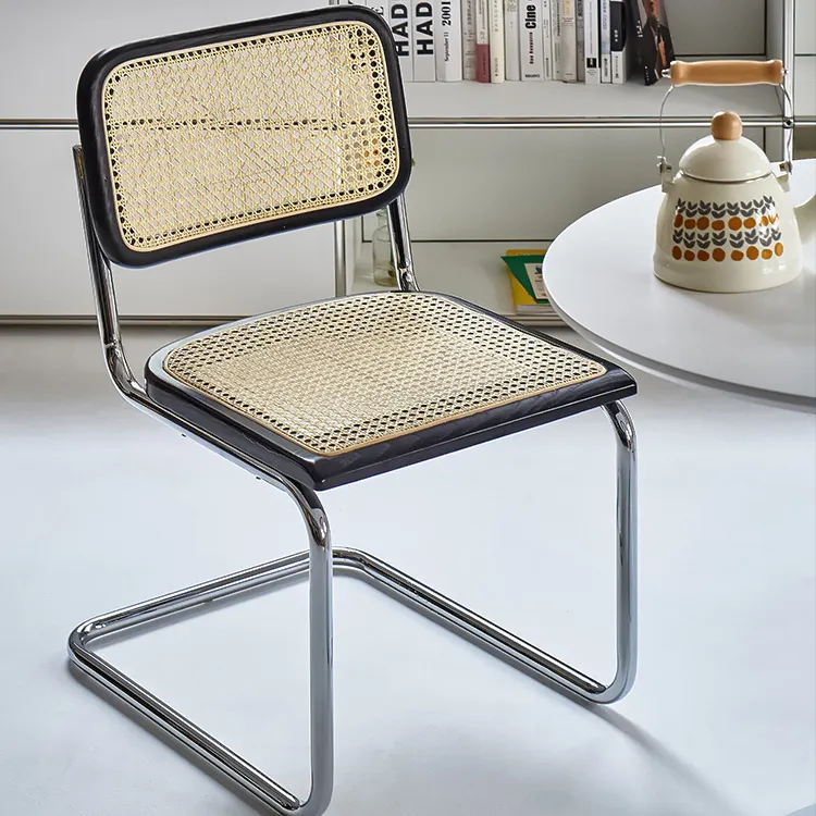 Nordic Rattan Edelstahl Büro Marcel Breuer Cane Stuhl