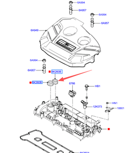 MANER AG9G6K260BC L362102D5A 5M8G6K260AB AG9G6K260BB LR024972 LR070359 Pièces automobiles Soupape solénoïde Joint pour Ford Fusion 11 2.0 T - Product Image 4