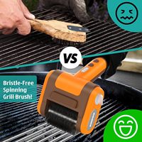 Nettoyeur de barbecue électrique rechargeable avec lumière LED pour barbecue extérieur