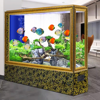 Grand écran blanc de rectangle acrylique transparent d'aquarium sur le réservoir de poissons de table de réservoir de poissons au sol à vendre
