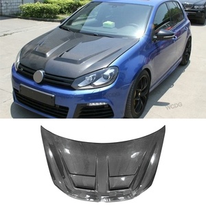 Capot en Fiber de carbone pour Volkswagen 2008-2013 <span class=keywords><strong>Golf</strong></span> <span class=keywords><strong>6</strong></span> MK6 nouvelle voiture capot moteur avant capot Air ventilé prises couverture Bodykit - Product Image 1