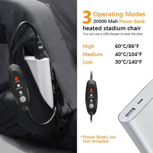 Einstellbare faltbare beheizte Sitze mit drei Gängen bewegliche Stühle für Fußball-<span class=keywords><strong>Massage</strong></span> Stadion Sport- und Unterhaltungsprodukte - Product Image 4