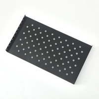 Étagère coulissante pour rack de serveur 1U 19 pouces de marque YNCO personnalisée, en acier métallique, pour centre de données réseau, montage en rack, 2 plateaux, noir poudré