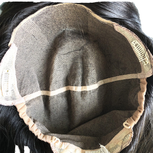 Perruque médicale personnalisée sans colle, bonnet en silicone, ligne de cheveux transparente, cheveux humains vierges noués à la main pour patients atteints d'<span class=keywords><strong>alopécie</strong></span>, expédition immédiate - Product Image 1