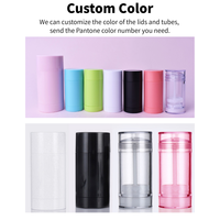 En stock – Contenant vide pour déodorant en stick, 30g 50g, rose, blanc, transparent, en AS, tube rond à torsion pour baume à lèvres ou déodorant