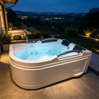 Baignoire Jacuzzi de luxe 1800x1200mm, baignoire à remous rectangulaire autoportante, moderne, pour hôtel, bain profond et massage