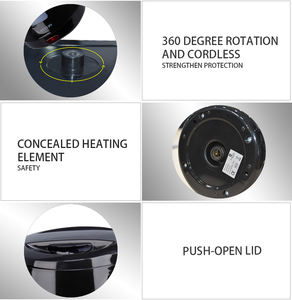 Hervidor Eléctrico <span class=keywords><strong>de</strong></span> Plástico Negro <span class=keywords><strong>de</strong></span> 0.8L <span class=keywords><strong>para</strong></span> Hotel, con Certificación CE, <span class=keywords><strong>para</strong></span> Habitaciones <span class=keywords><strong>de</strong></span> Hotel - Product Image 4