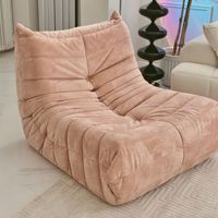 Canapé paresseux moderne de style Togo italien, chaise longue au sol, canapé chenille en velours fritté de qualité supérieure pour un salon esthétique