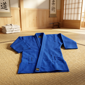 Vestes bleues Sambo - Entraînement de karaté 100% coton unisexe - Product Image 3