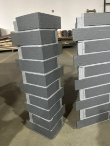 NEU-revestimiento de espuma de poliuretano para pared, <span class=keywords><strong>ladrillo</strong></span> Artificial de imitación, color <span class=keywords><strong>blanco</strong></span>/gris antiguo, a precio de fábrica - Product Image 3