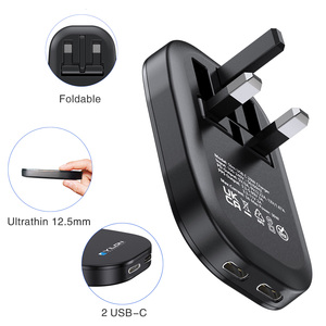 <span class=keywords><strong>Chargeur</strong></span> pliable double USB-C 35W, adaptateur mural avec prise UK, <span class=keywords><strong>chargeur</strong></span> rapide PD pour <span class=keywords><strong>iPhone</strong></span> 15/<span class=keywords><strong>14</strong></span>/iPad - Product Image 2