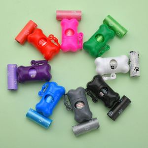 Sacs à déjections canines en forme d'os, 2 rouleaux avec emballage cartonné, sacs imprimés pour chien avec distributeur inclus - Product Image 3