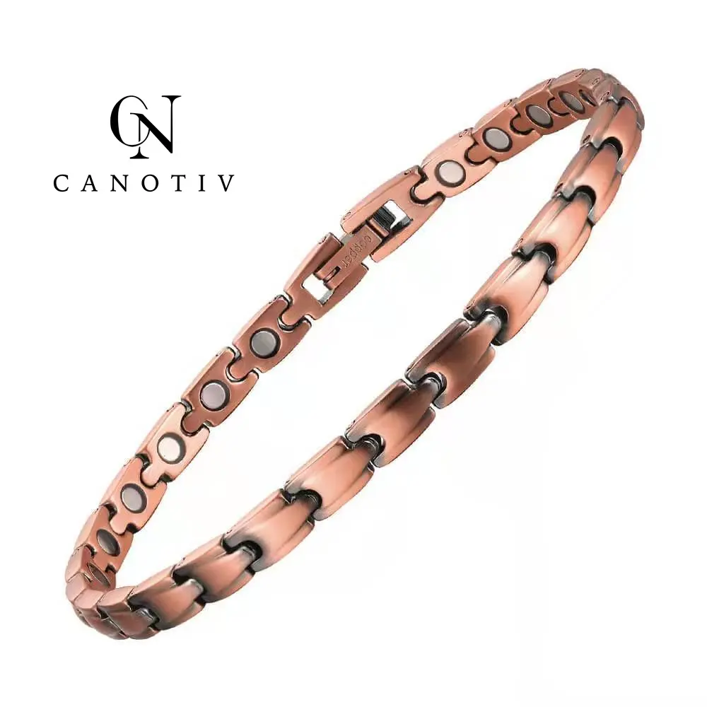 Pure Copper Magnetic Pain Relief Bracelet For Men Therapy Magnets Link Chain Women Health Care Jewelry