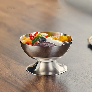 Стаканы для десертов и мороженого из нержавеющей стали, многоразовые бокалы для коктейлей и напитков, высокие бокалы для вина и салата, чаши для мороженого для бара и KTV - Product Image 5