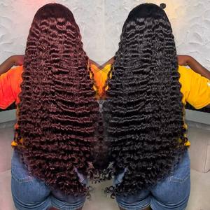 15a גלם ויאטנמית ספק שיער פאות שיער אדם חסר זוהר מלא hd חזית, cuticle הודי cuticle מיושר שיער hd - Product Image 1