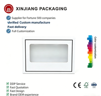 Boîte de papier de couvercle de carton ondulé durable promotionnel blanc avec des spécifications d'aluminium d'affichage de bougie de différentes tailles de fenêtre claire