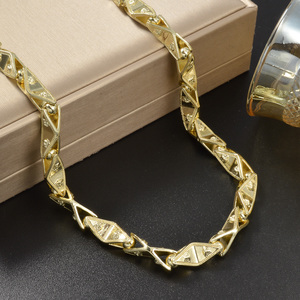 bulk luxury solid exaggerated chunky wholesale unisex cuban link 18k gold necklace women necklace men <b>chain</b> necklace - Product Image 4