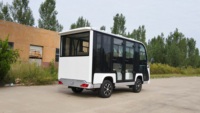 Bus touristique blanc 8-11 places à vitesse lente avec portes, mini bus pour les endroits pittoresques, transport de passagers avec climatisation