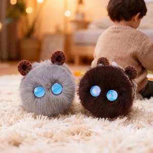 Poupée interactive intelligente en peluche longue brodée sur mesure, tissu super doux, recharge USB, personnalisable, anti-stress - Product Image 1