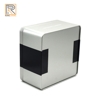 Boîte en métal rectangulaire ou carrée personnalisable pour chocolats, bonbons et biscuits, qualité alimentaire, imprimée, vide, emballage sur mesure