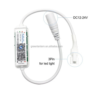 Mini controlador de luz <span class=keywords><strong>Led</strong></span> Control de aplicación DC 12-24V 3 pines direccionable <span class=keywords><strong>RGB</strong></span> tira de <span class=keywords><strong>Led</strong></span> luces de cadena de Navidad controlador SPI de fácil uso - Product Image 1