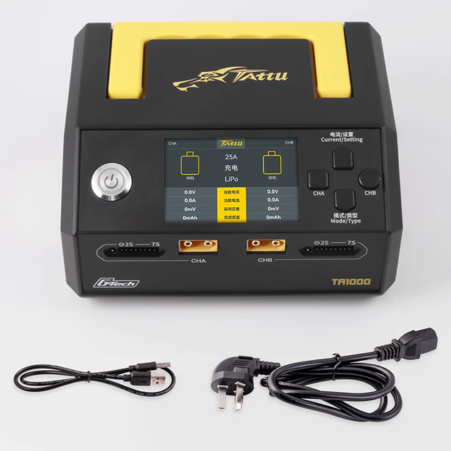 ACE TA1000W Dual Channel 2-7S Smart Drone Charger 25A LiPo/LiHV Battery Charging Accessory