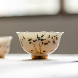 Dehua stile coreano in porcellana bianca Kung Fu Set da tè singolo per uso domestico in ceramica Master Cup tazza da latte di buona qualità giada di montone - Product Image 1