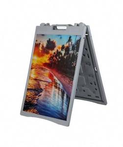 Letrero Publicitario de Plástico Plegable y Portátil Personalizado, Base de Inyección de Agua, Letrero de Acero en Forma de A para Pavimento - Product Image 2