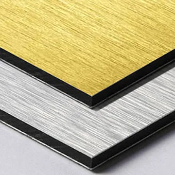 Pannelli compositi in alluminio spazzolato oro/ACP/lastra ACM/prezzo rivestimento alucobond