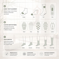 Chaussettes de fitness mi-mollet antidérapantes pour femme, personnalisées, légères et respirantes, pour le yoga et les activités de gym en intérieur