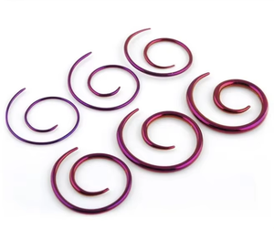 Acero inoxidable PVD Plateado 1-3mm Espiral Tapers <span class=keywords><strong>Ear</strong></span> Stretchers Piercing para el cuerpo Joyería - Product Image 5