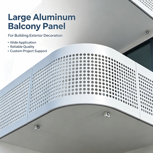 Panneau mural en aluminium perforé pour façade extérieure, revêtement personnalisé, décoration de balcon pour immeuble de bureaux - Product Image 2
