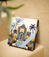 Boîte de rangement de souvenirs de haute qualité, boîte cadeau de luxe pour l'Aïd, boîte d'emballage pour biscuits, chocolats, desserts, nourriture du Ramadan