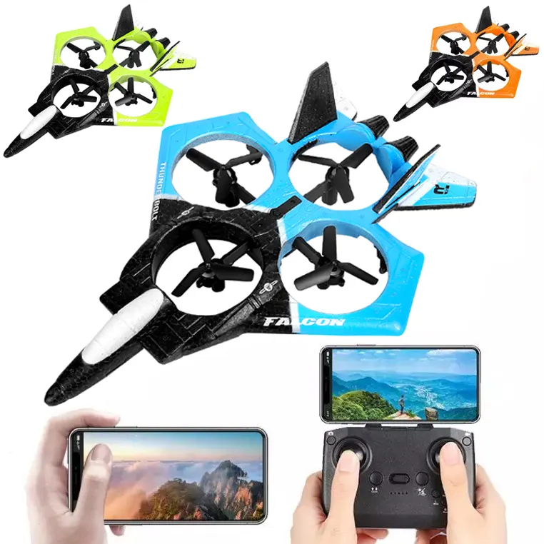 2.4G Epp Foam Rc Fighter Aircraft Model Dual Control Camera Auto Return Flying Airplane Toy Remote Control Drone For Kid