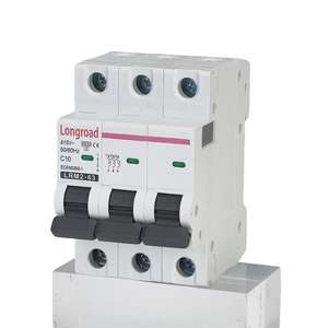 Interruptor Automático Miniatura <span class=keywords><strong>LONGROAD</strong></span> LRM2-63 1P/2P/3P/4P, Capacidad de Ruptura de 6kA, 400V, Montaje en Riel, para Uso Industrial y Doméstico - Product Image 2
