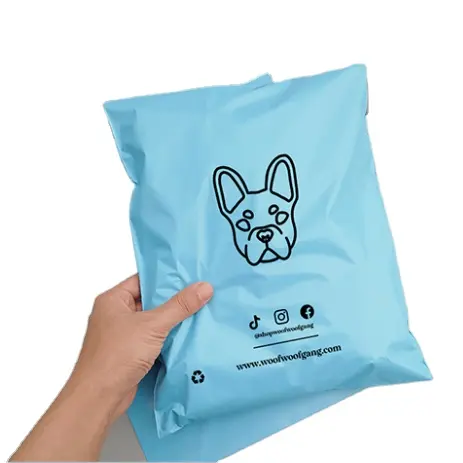 Grosir Cina ramah lingkungan grosir pengirim biru Harga bagus plastik poli pengiriman tas untuk pakaian