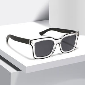 2025 Handmade Wooden Double Color Glasses Eco Mirror Shades Stylish UV400 <b>Sunglasses</b> <b>Mens</b> Bamboo <b>Square</b> <b>Sunglasses</b> - Product Image 1