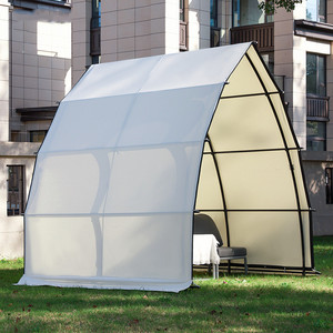 เต็นท์แกลมปิ้งซาฟารีทรงเรือใบผ้าใบโพลีเอสเตอร์กันน้ำสำหรับสี่ฤดู โครงสร้างเหล็กหรูหราทันสมัย เหมาะสำหรับโรงแรมและแคมป์ปิ้ง - Product Image 5