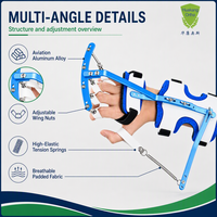 Attelle de traction des doigts à ressort en aluminium durable pour la thérapie de l'arthrite